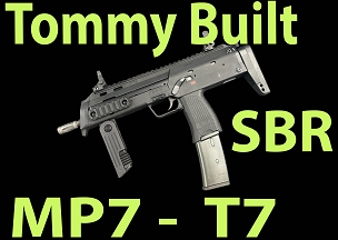 Tommy Built H&K HK T7 MP7 SBR, HECKLER & KOCH MP7 Style 4.6x30mm